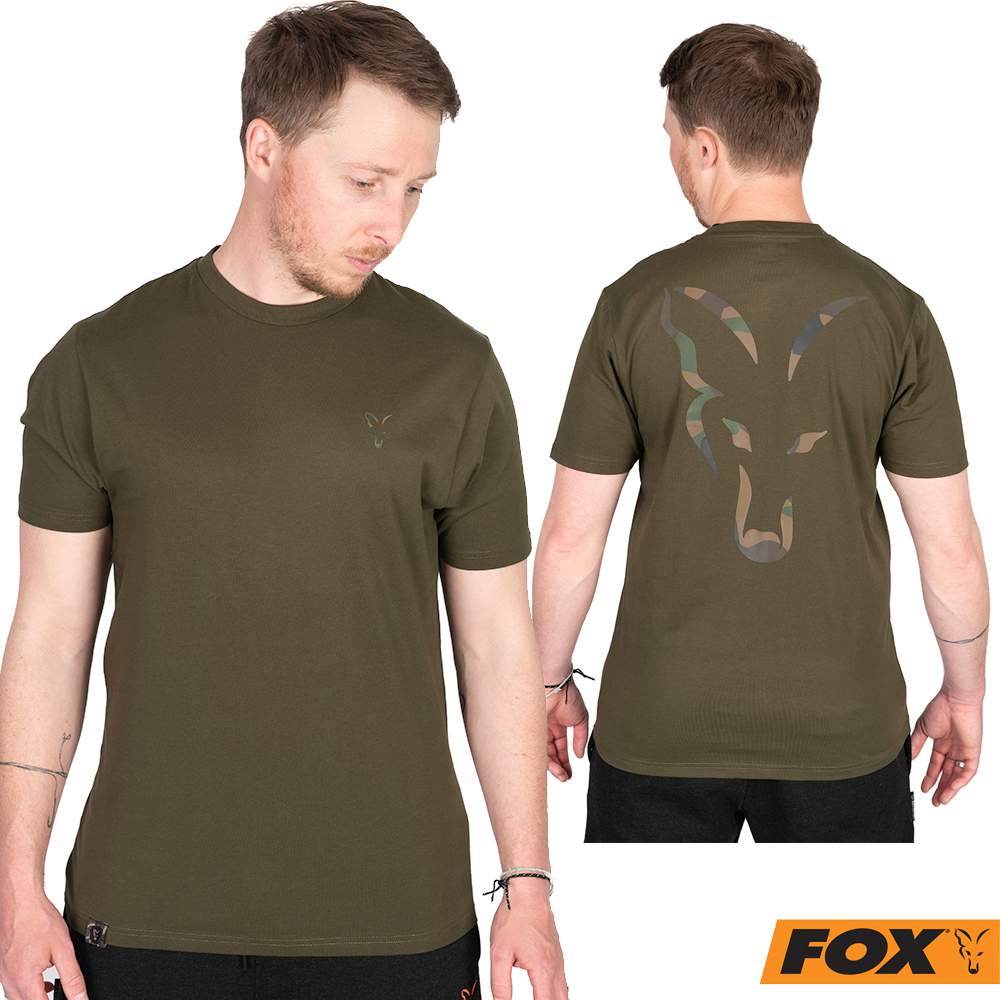 Fox Khaki Large Print T-Shirt 